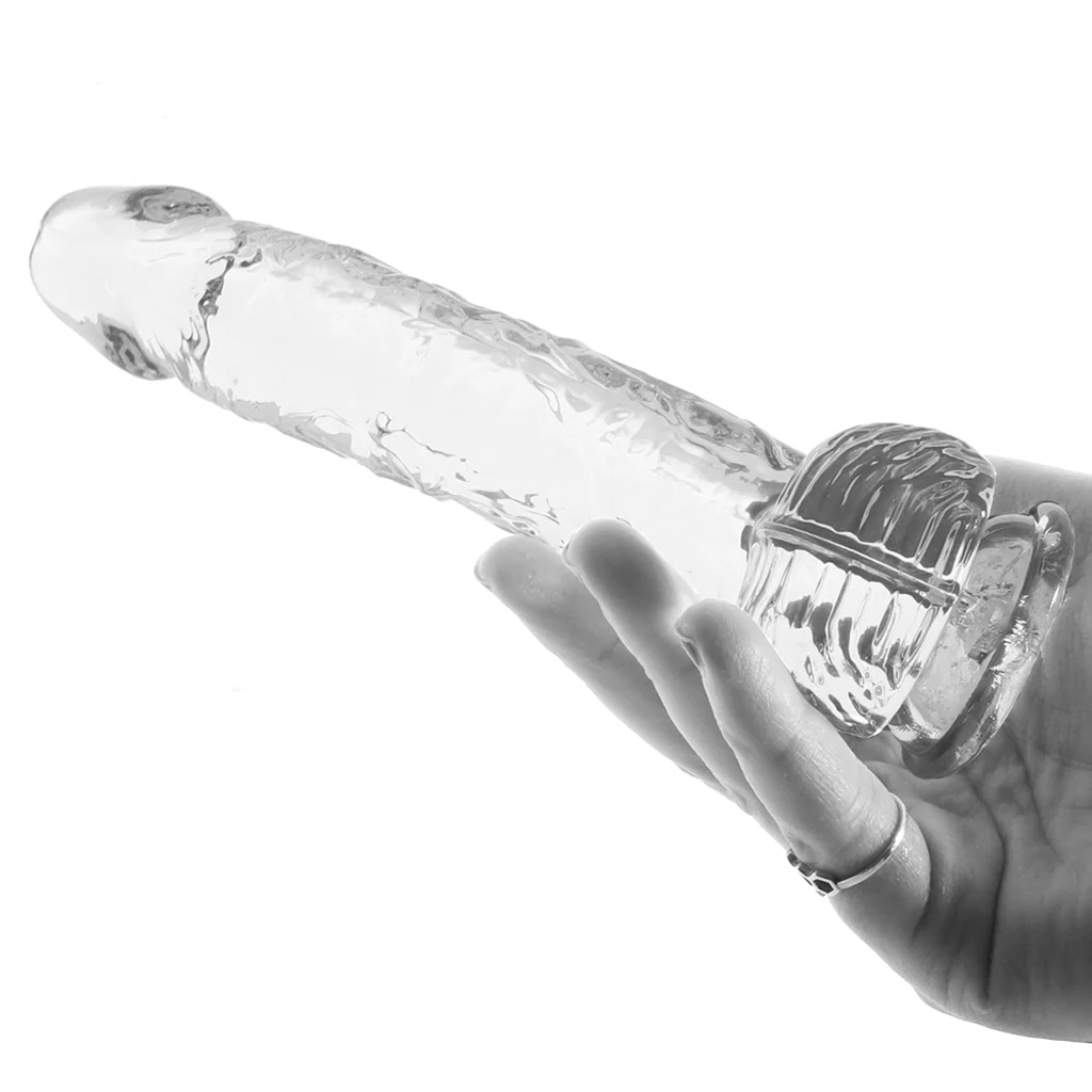 RealRock 6 Inch Realistic Ballsy Dildo in Crystal Clear - Image 4