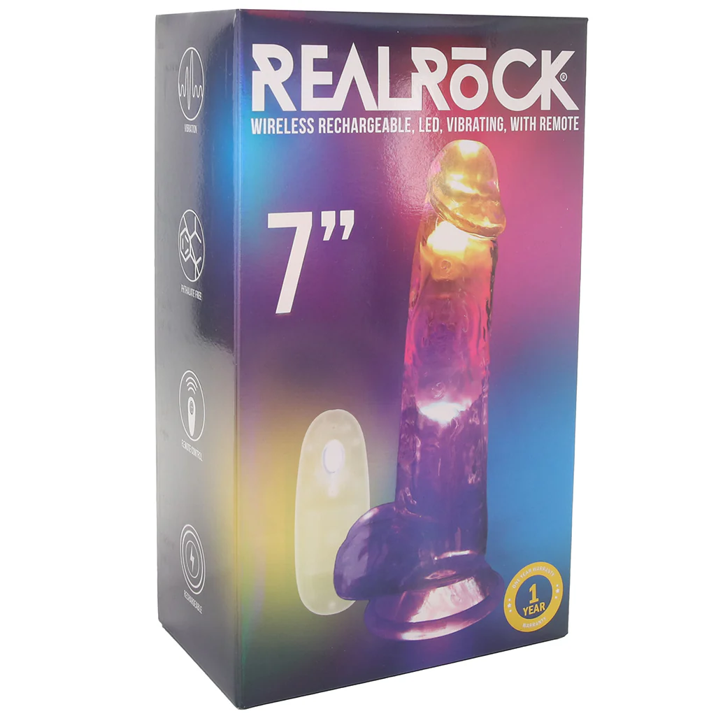 RealRock 7 Inch Light Up Vibrating Ballsy Dildo - Image 9