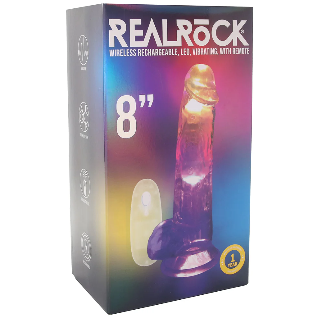 RealRock 8 Inch Light Up Vibrating Ballsy Dildo - Image 9