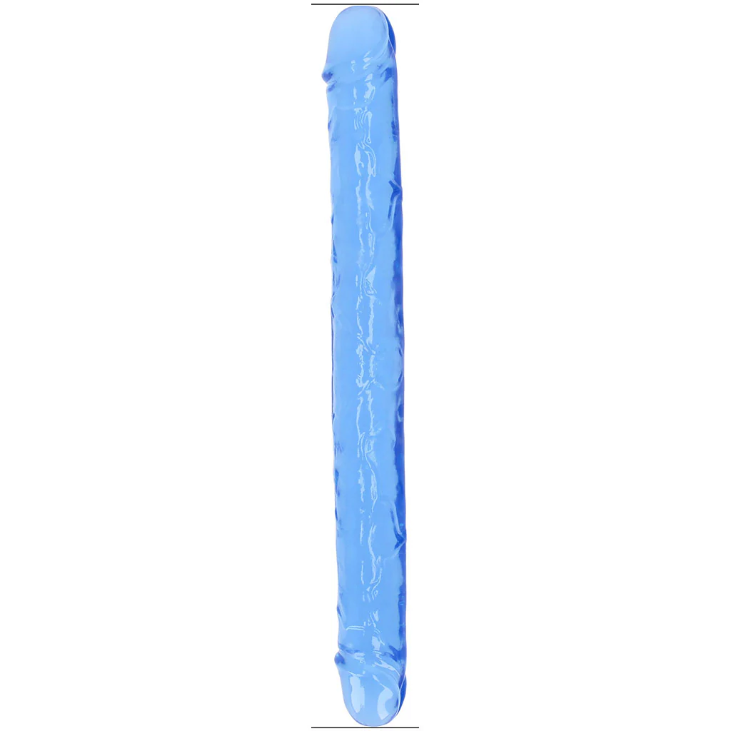 RealRock Crystal Jelly 18 Inch Double Dildo in Blue - Image 5