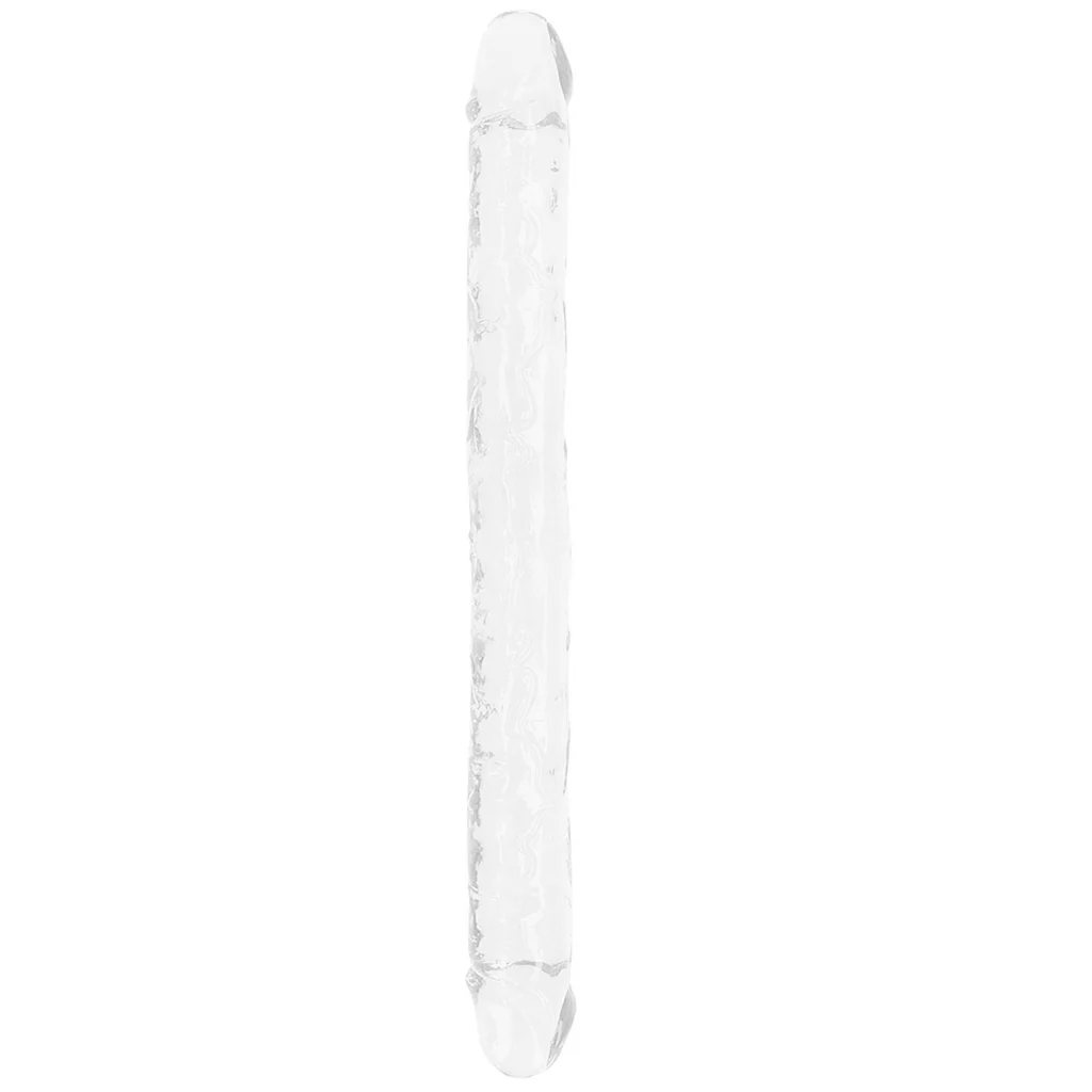 RealRock Crystal Jelly 18 Inch Double Dildo in Clear - Image 5