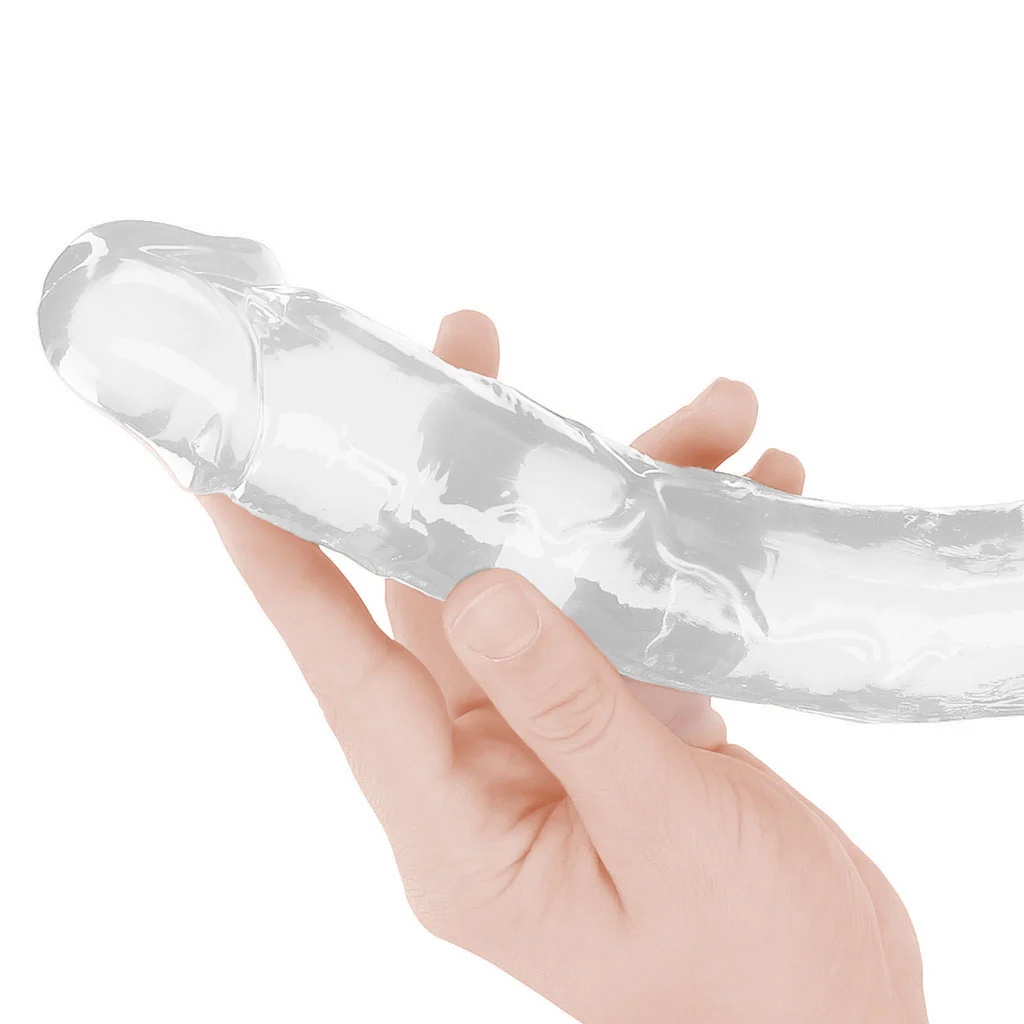 RealRock Crystal Jelly 18 Inch Double Dildo in Clear - Image 7