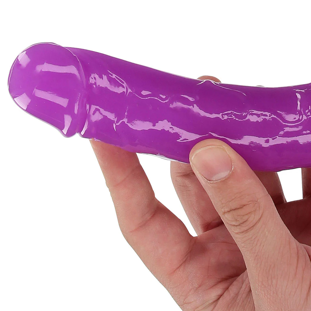 RealRock Glow In The Dark 12 Inch Double Dildo in Purple - Image 6