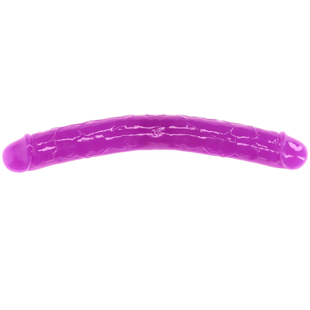 RealRock Glow In The Dark 12 Inch Double Dildo in Purple - Image 8