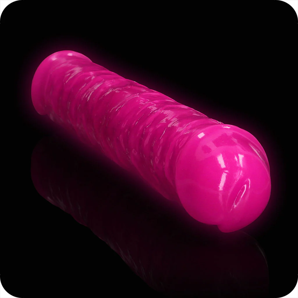 RealRock Glow In The Dark 15 Inch Double Dildo in Pink - Image 3
