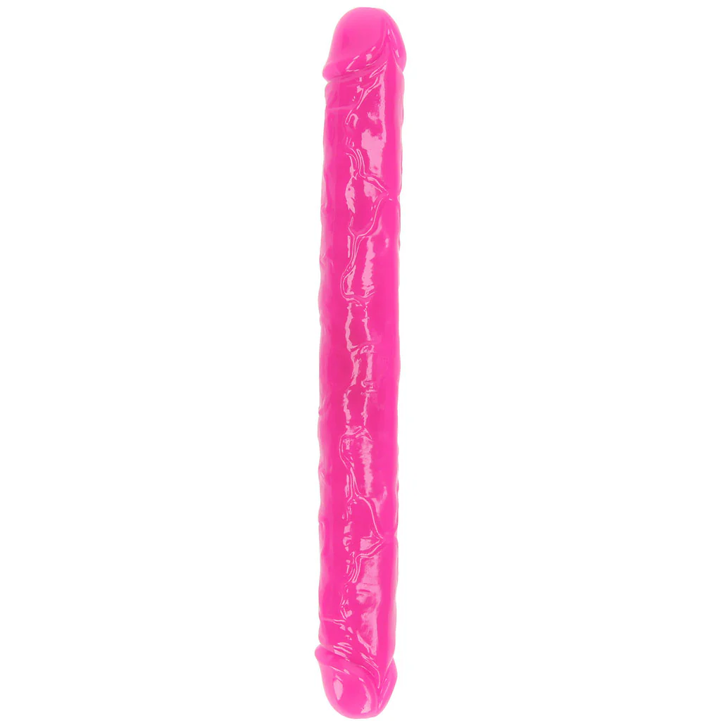 RealRock Glow In The Dark 15 Inch Double Dildo in Pink - Image 5