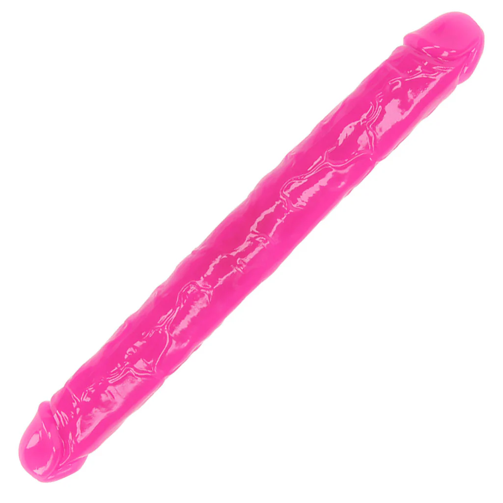 RealRock Glow In The Dark 15 Inch Double Dildo in Pink - Image 7