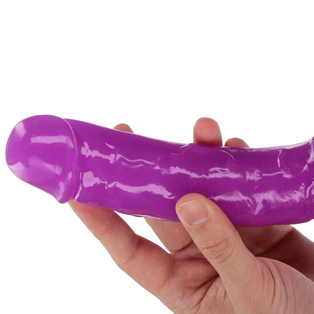 RealRock Glow In The Dark 15 Inch Double Dildo in Purple - Image 6