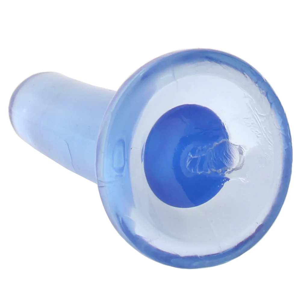 RealRock 5 Inch Straight Dildo in Blue - Image 5
