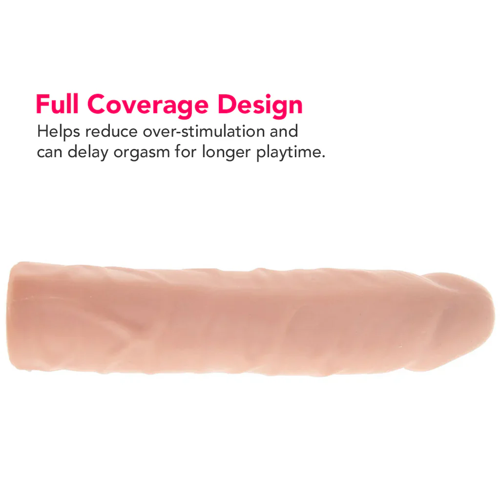 RealRock Penis Sleeve 7 Inch Extender in White - Image 4
