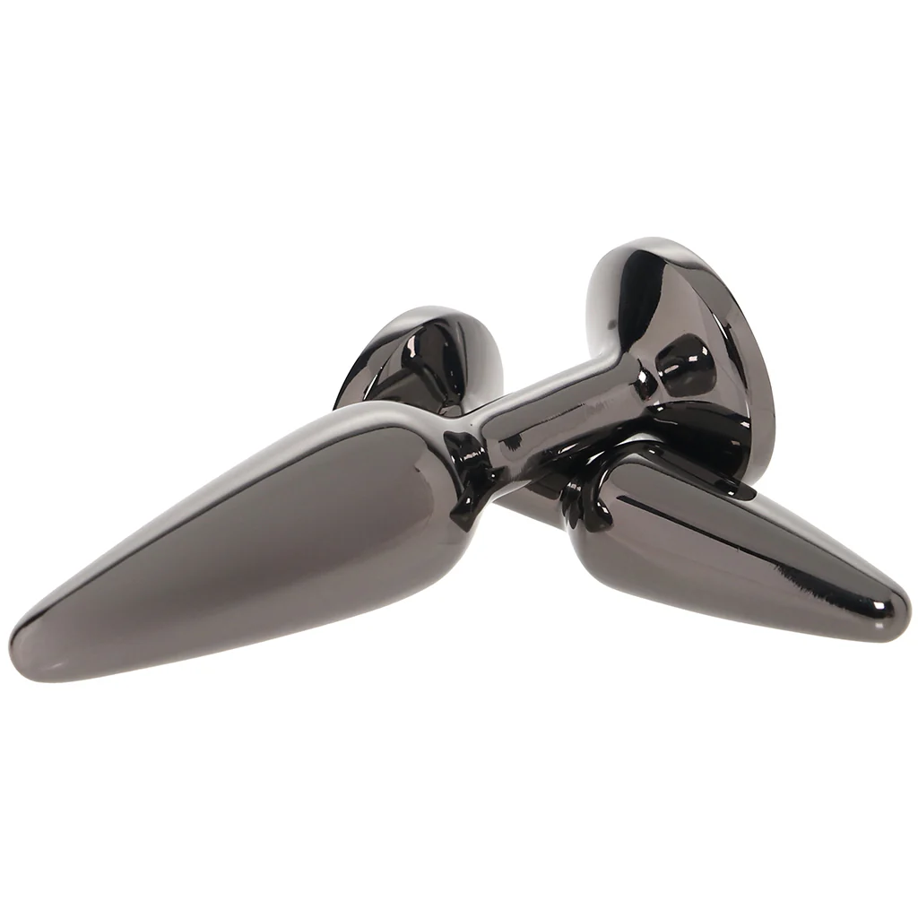 Rear Assets 2 Piece Butt Plug Kit in Gunmetal - Image 3
