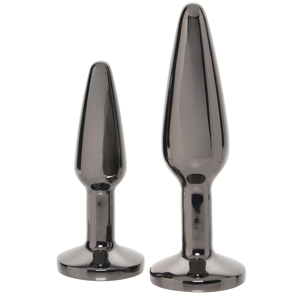 Rear Assets 2 Piece Butt Plug Kit in Gunmetal - Image 5