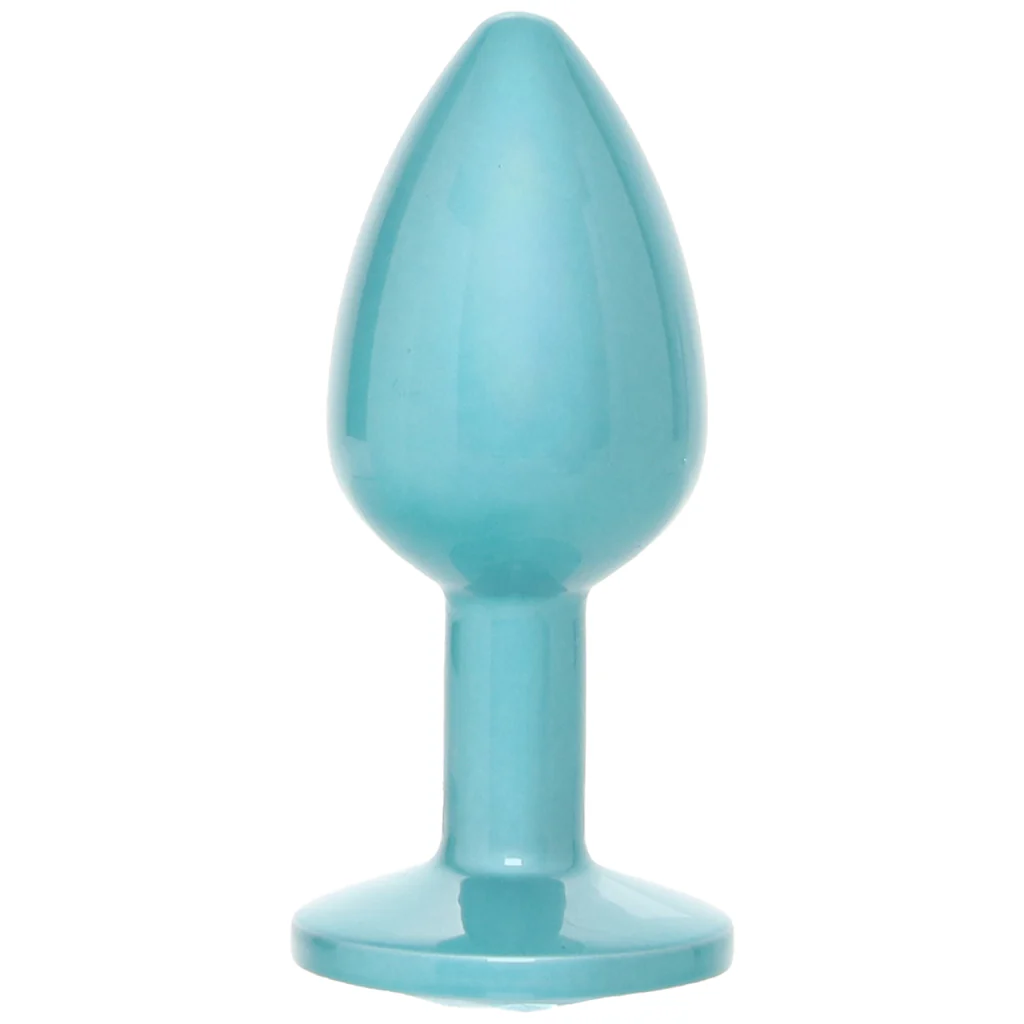Rear Assets Medium Metal Butt Plug in Teal - Image 3