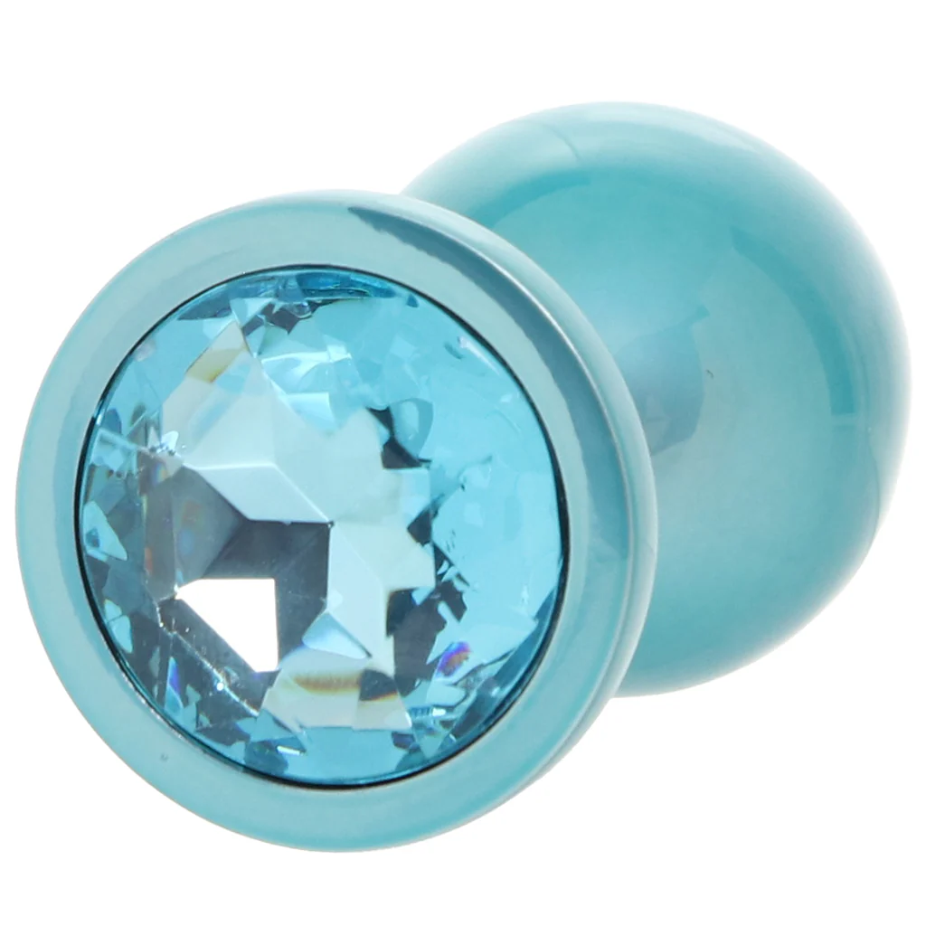 Rear Assets Medium Metal Butt Plug in Teal - Image 5