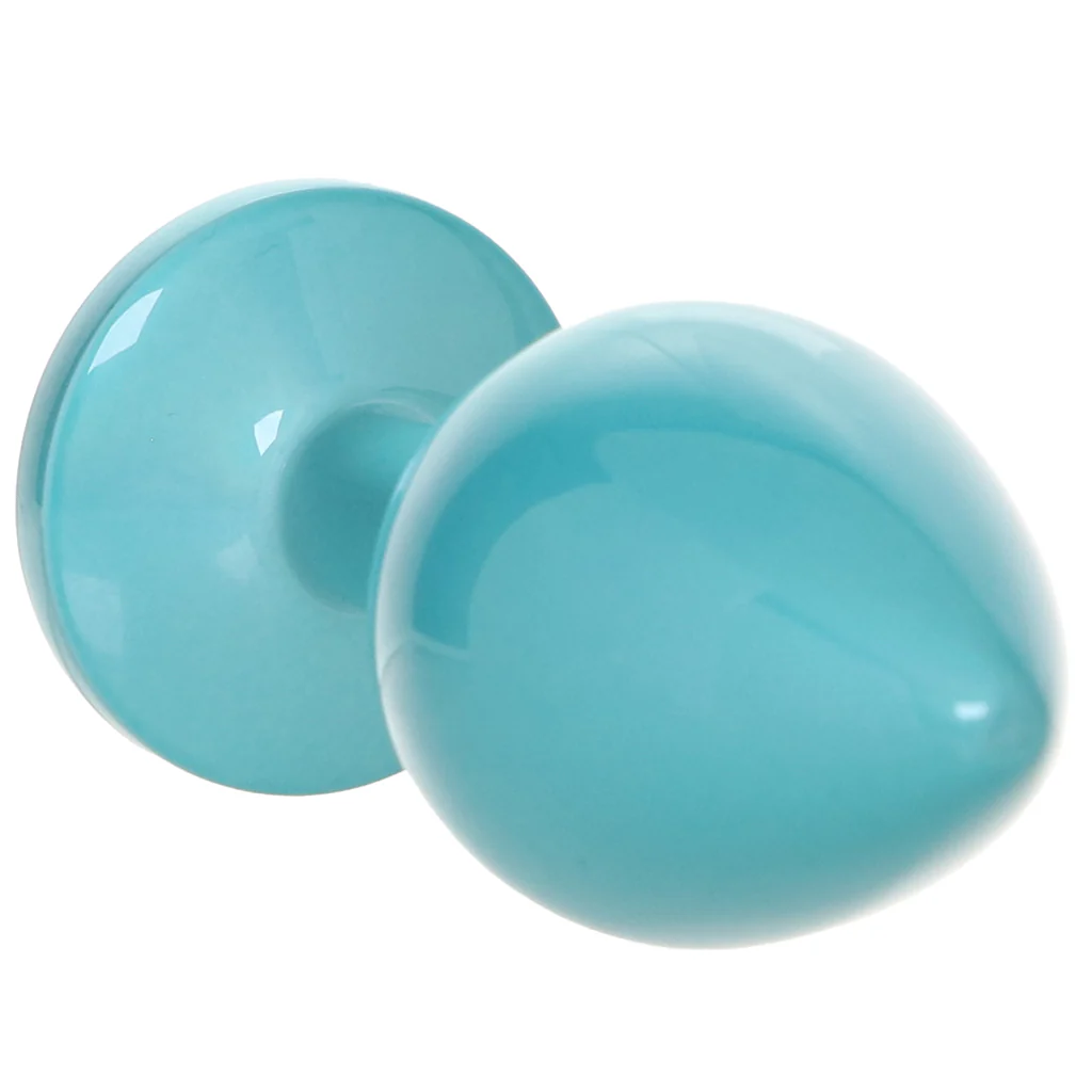 Rear Assets Medium Metal Butt Plug in Teal - Image 6