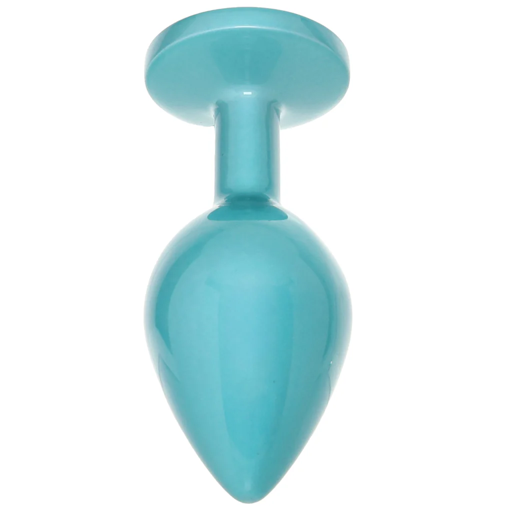 Rear Assets Medium Metal Butt Plug in Teal - Image 8