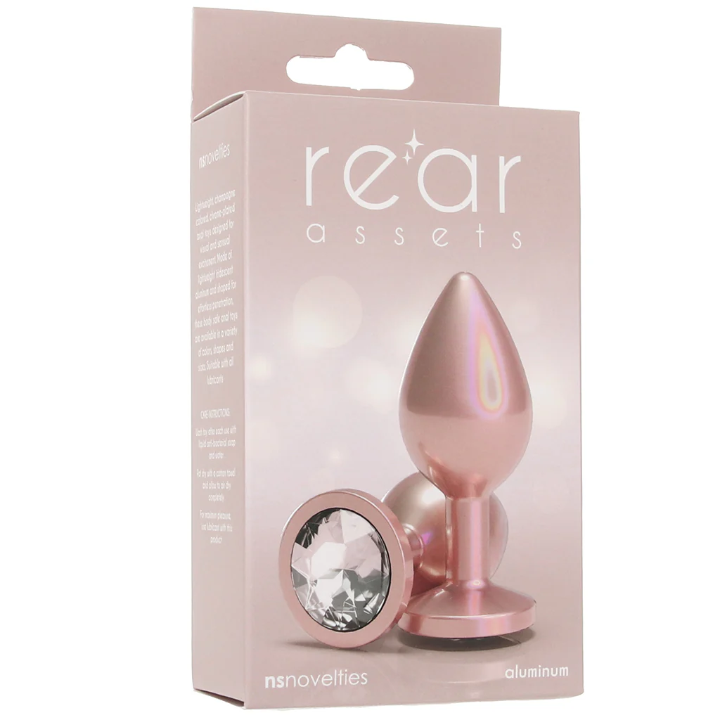 Rear Assets Medium Metal Butt Plug in Champagne - Image 9