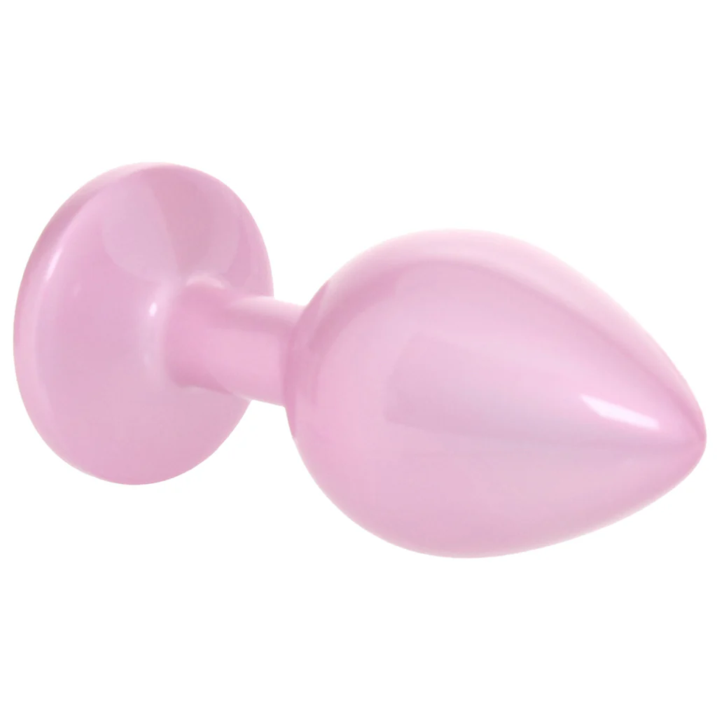 Rear Assets Pink Metal Butt Plug in Medium - Image 2