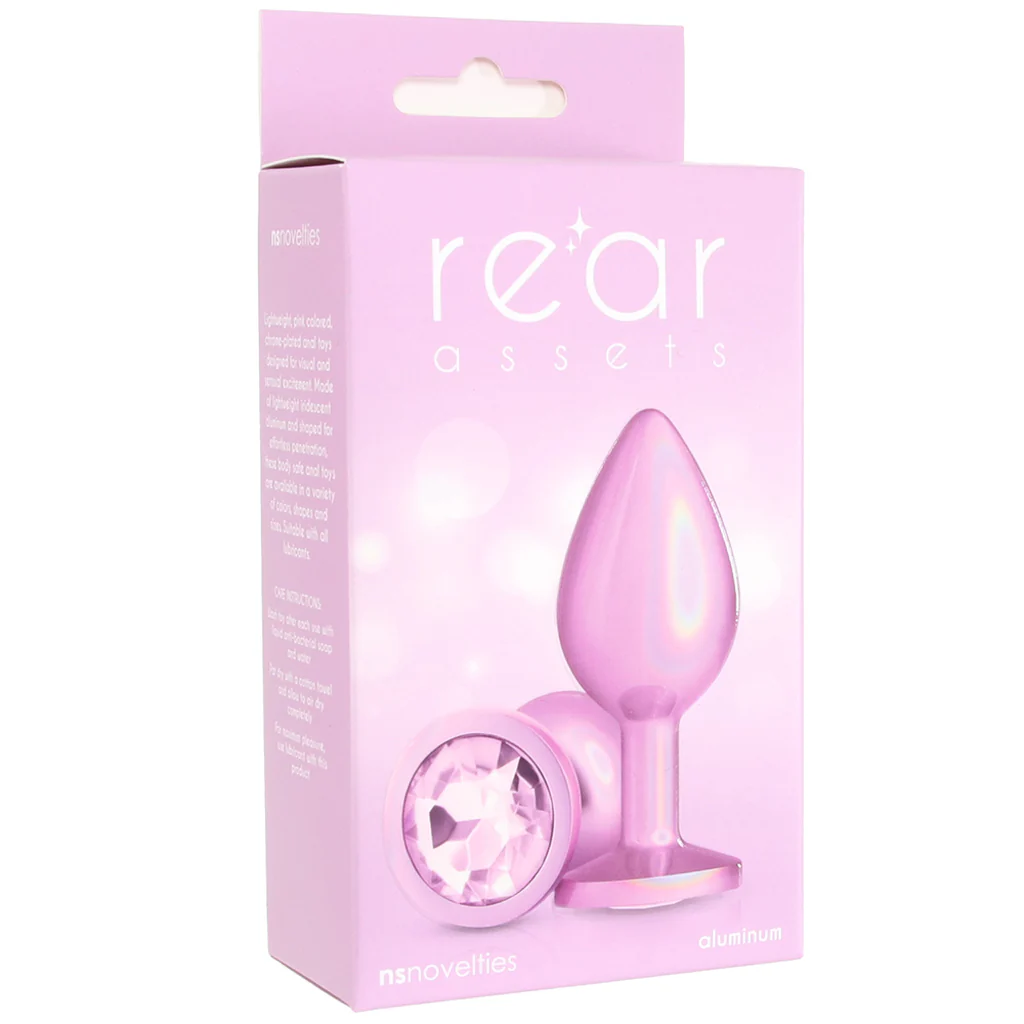 Rear Assets Pink Metal Butt Plug in Medium - Image 6