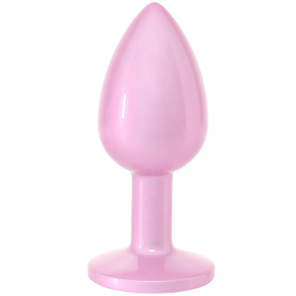 Rear Assets Pink Metal Butt Plug in Small - Image 3