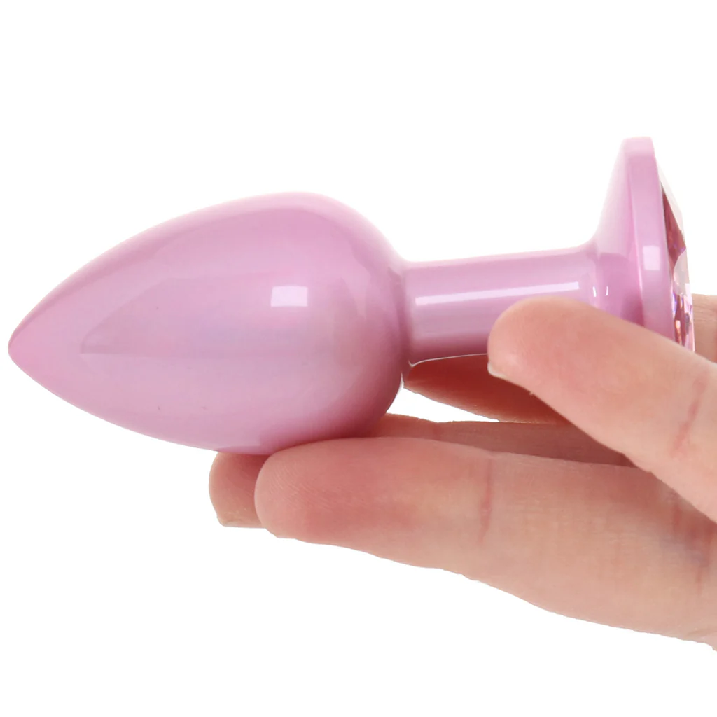 Rear Assets Pink Metal Butt Plug in Small - Image 4
