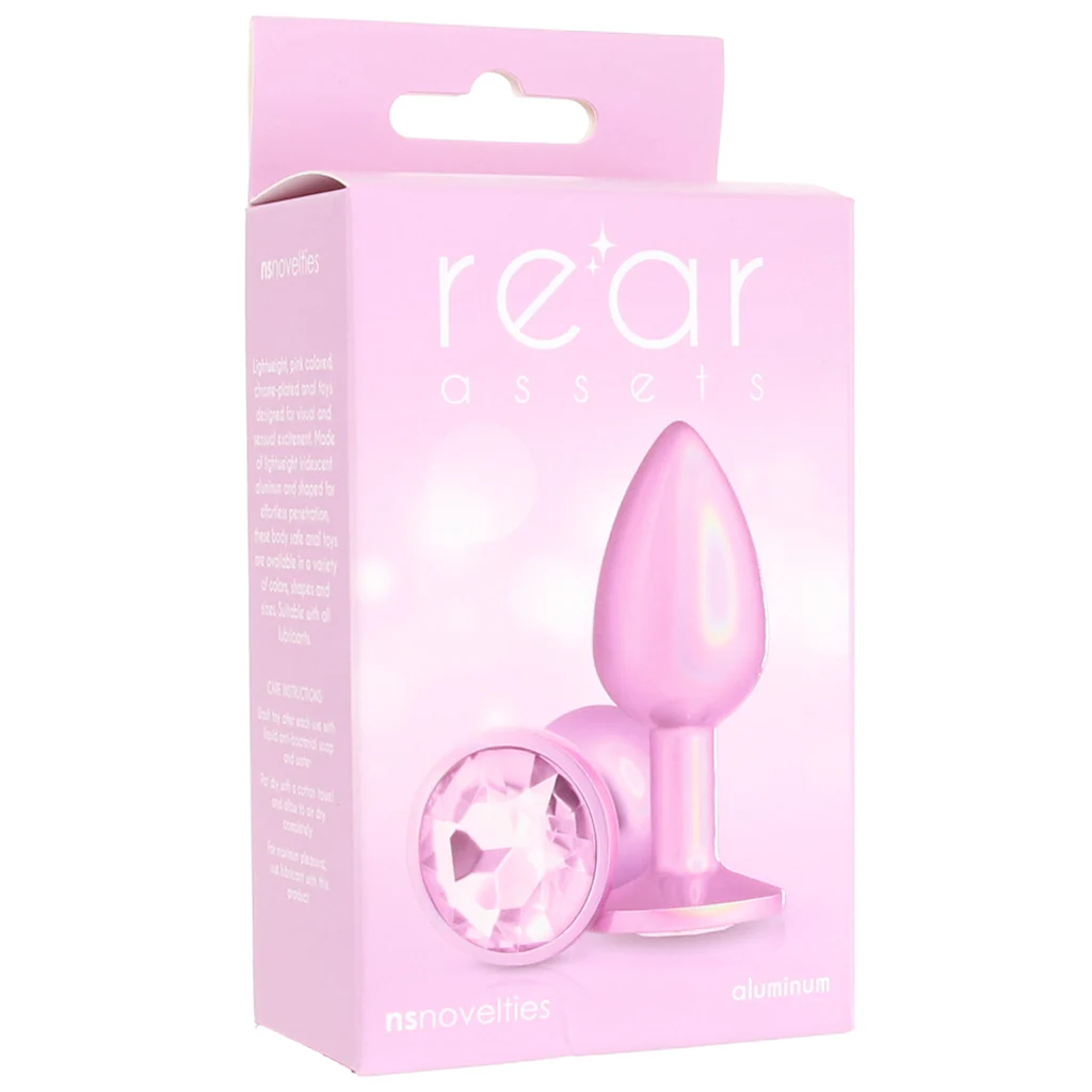 Rear Assets Pink Metal Butt Plug in Small - Image 6