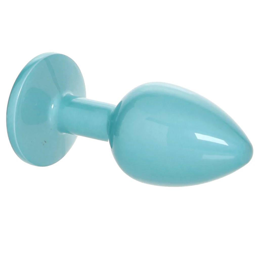 Rear Assets Small Metal Butt Plug in Teal - Image 2