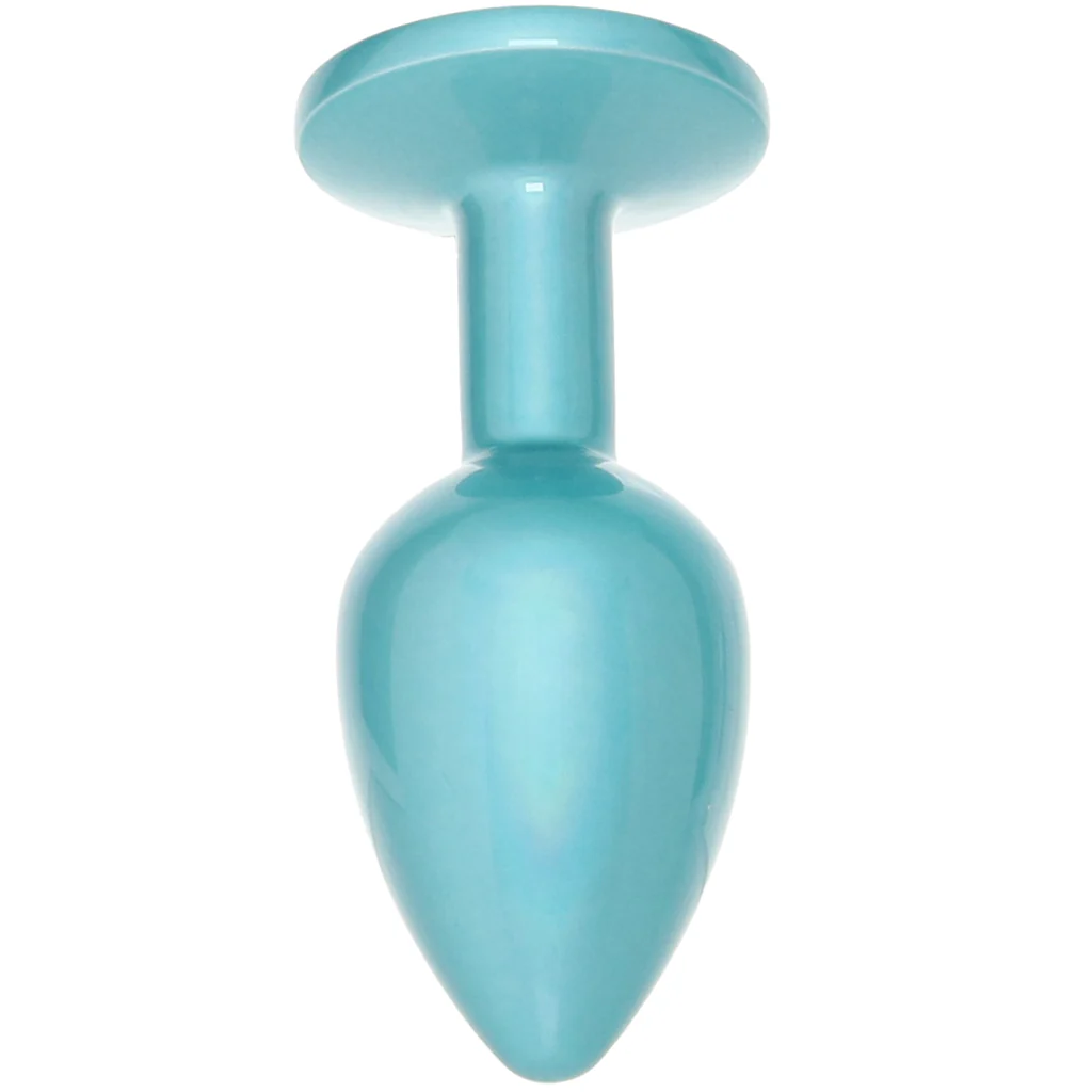 Rear Assets Small Metal Butt Plug in Teal - Image 8