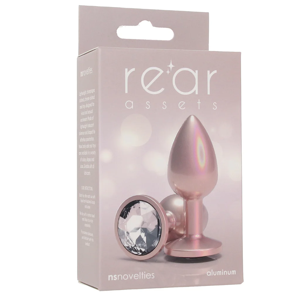 Rear Assets Small Metal Butt Plug in Champagne - Image 9