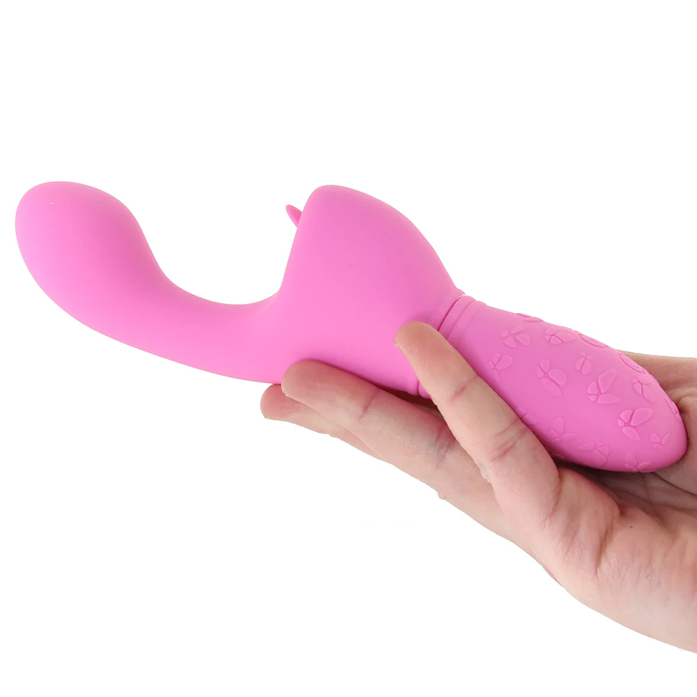 Rechargeable Butterfly Kiss Flicker Vibrator in Pink - Image 4