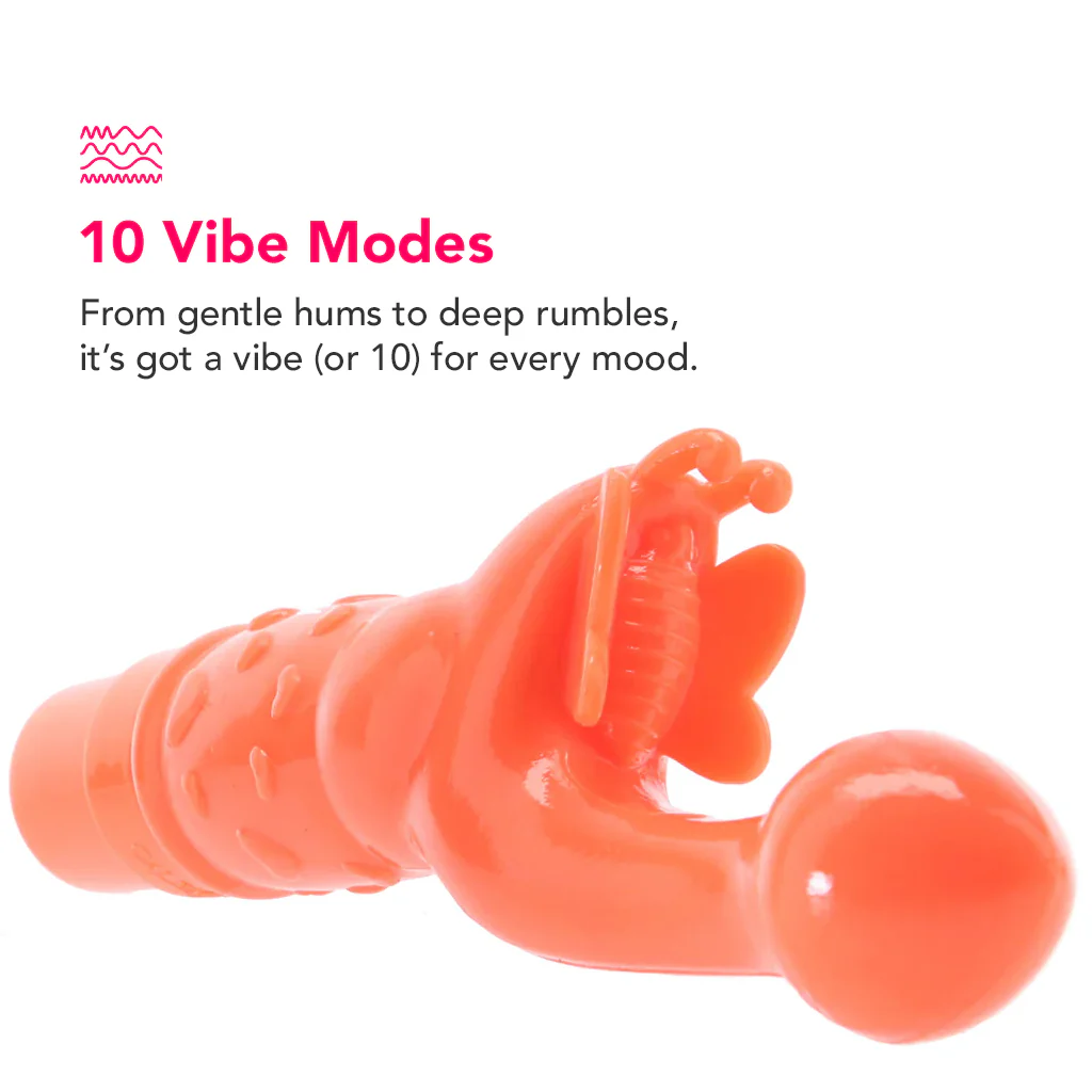 Rechargeable Butterfly Kiss Vibe in Orange - Image 2