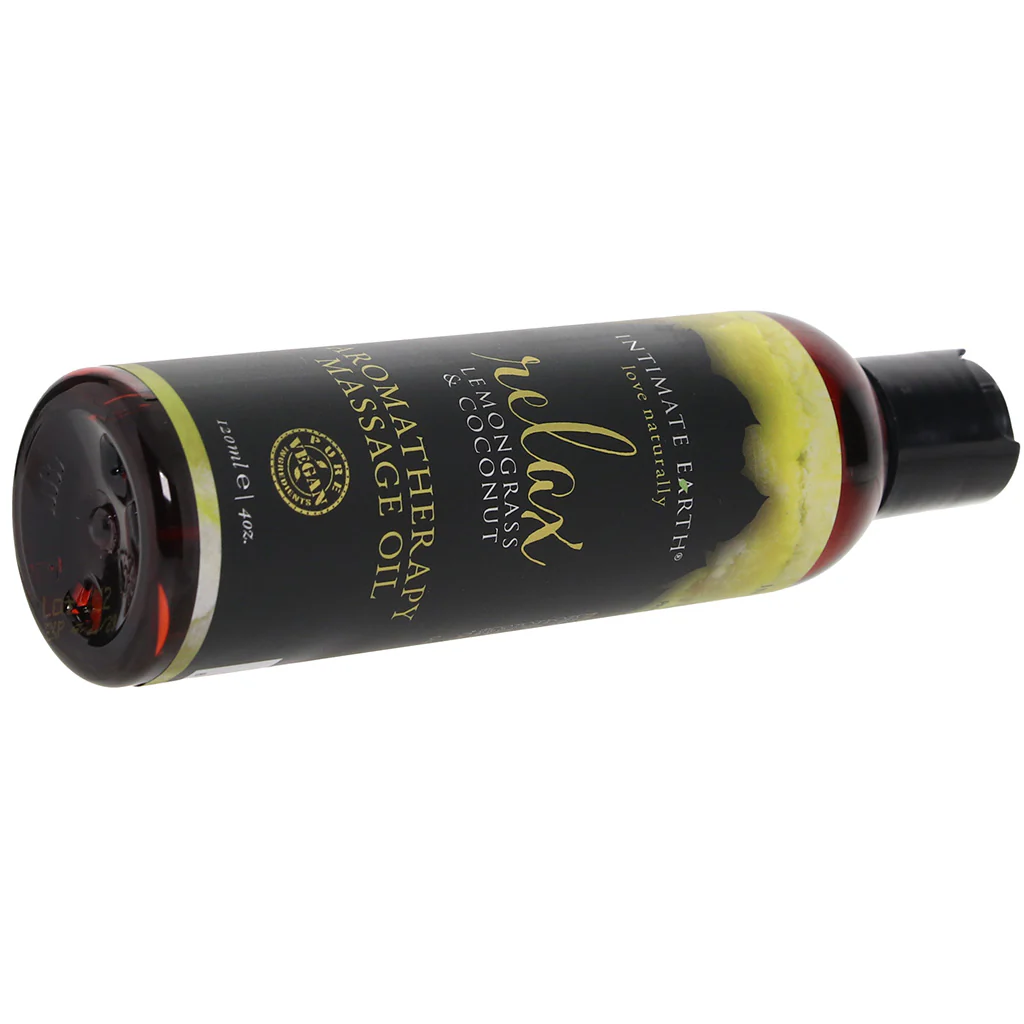 Relax Massage Oil 4oz/120ml in Lemongrass & Coconut - Image 5