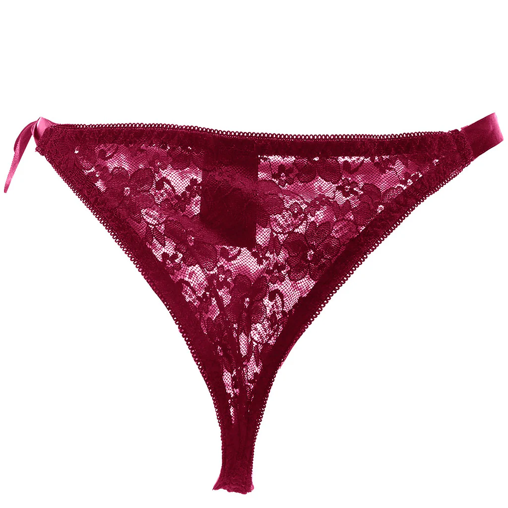 Remote Control Burgundy Lace Thong  & Vibe Set XL - Image 5