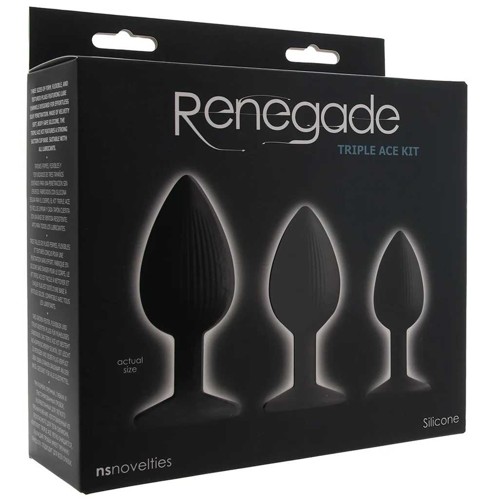 Renegade Triple Ace Silicone Butt Plug Kit - Image 6