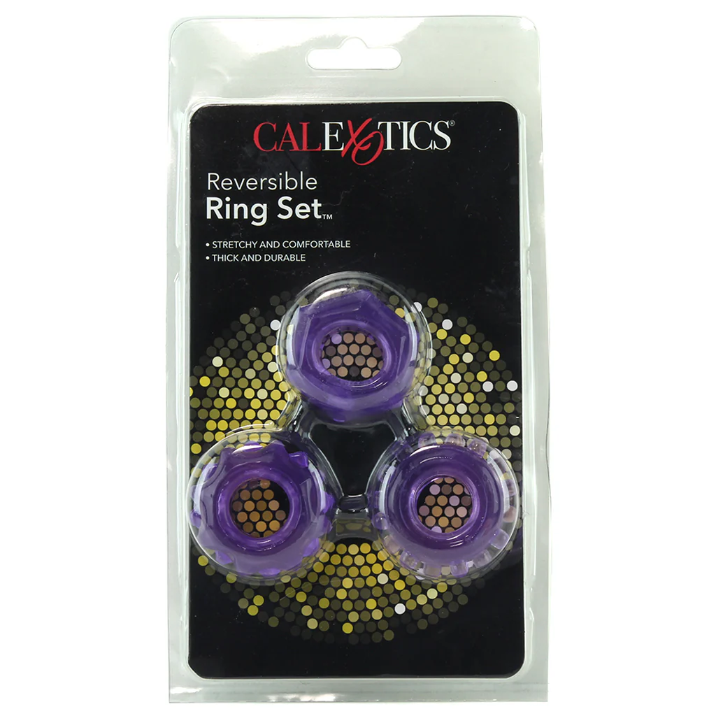 Reversible Cock Ring Set in Purple - Image 6