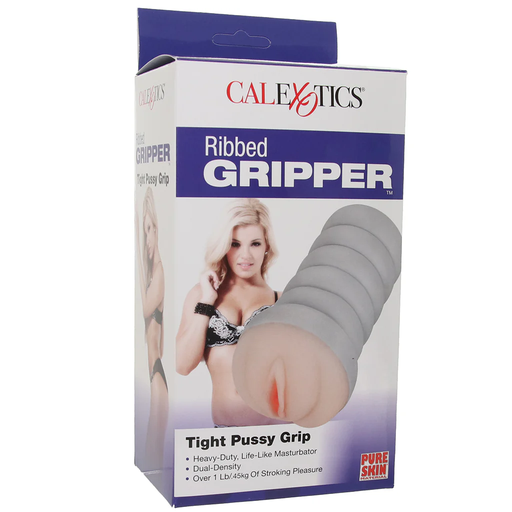 Ribbed Gripper Tight Pussy Stroker in Light - Image 6