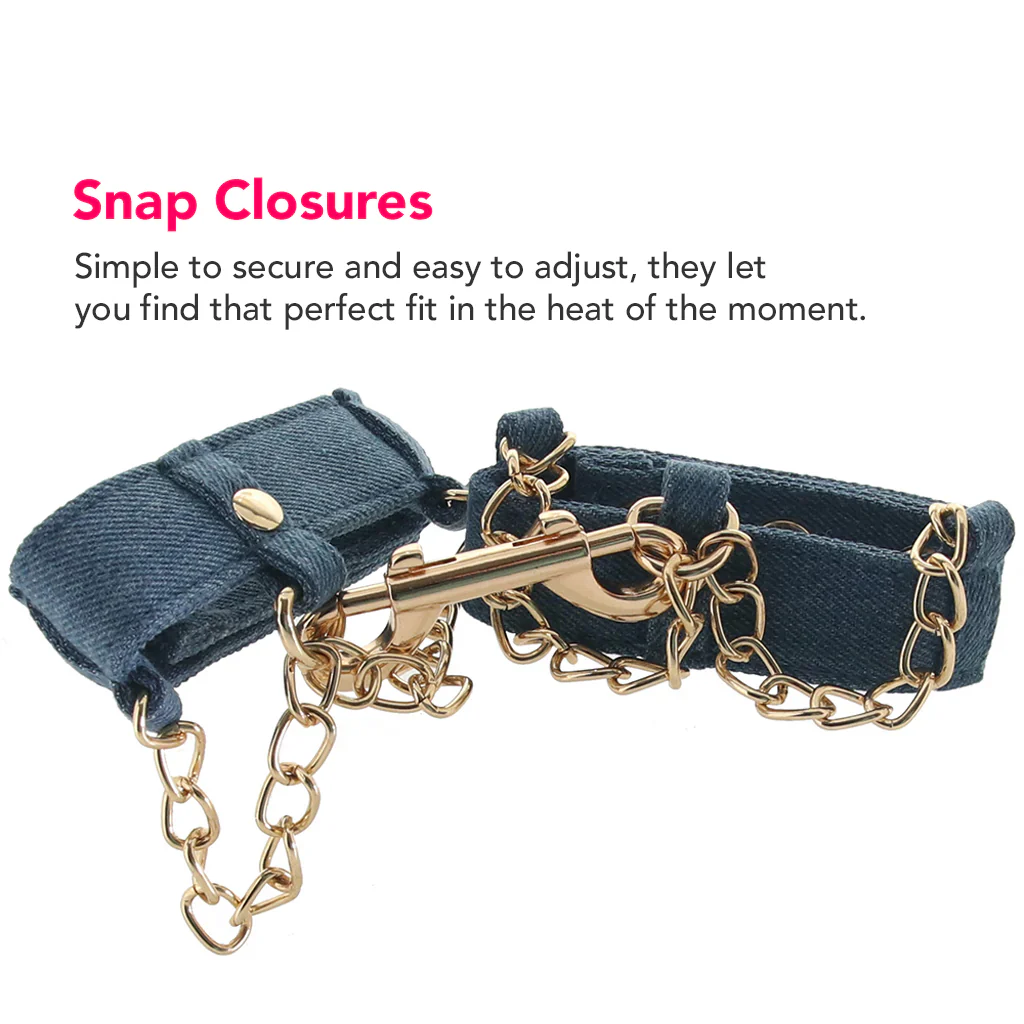 Ride 'Em Denim Wrist Cuffs - Image 4