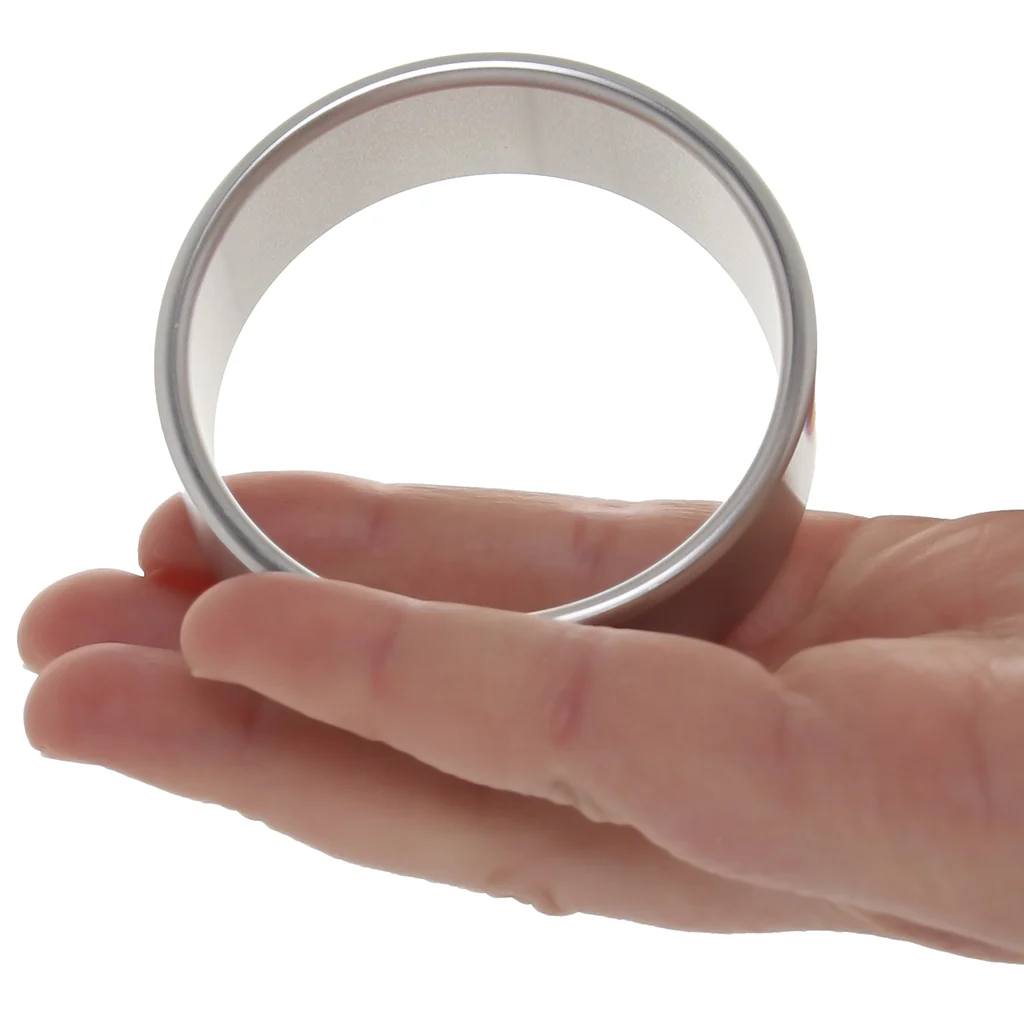 Rock Solid The Brushed Alloy Cock Ring in X-Large - Image 6