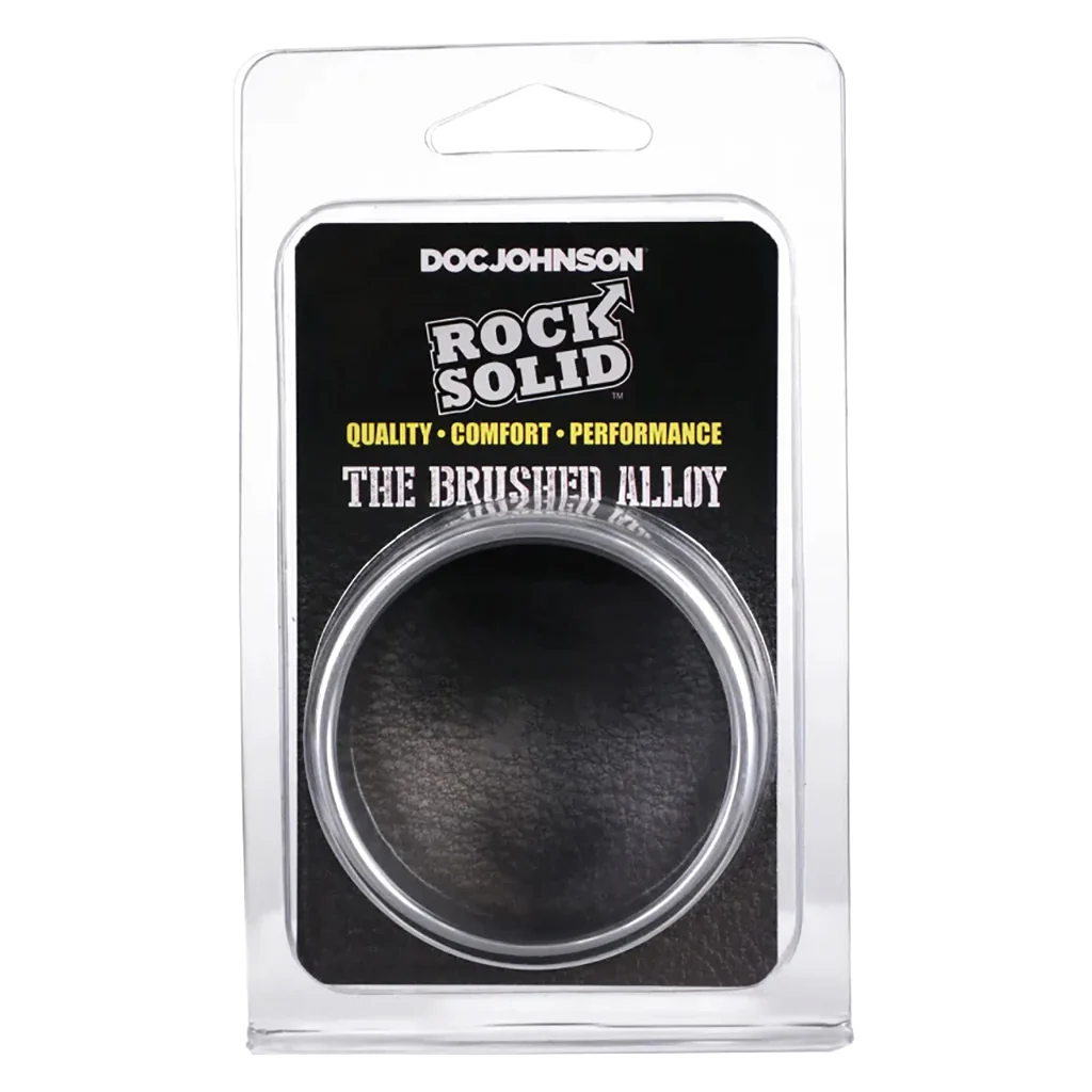 Rock Solid The Brushed Alloy Cock Ring in X-Large - Image 9