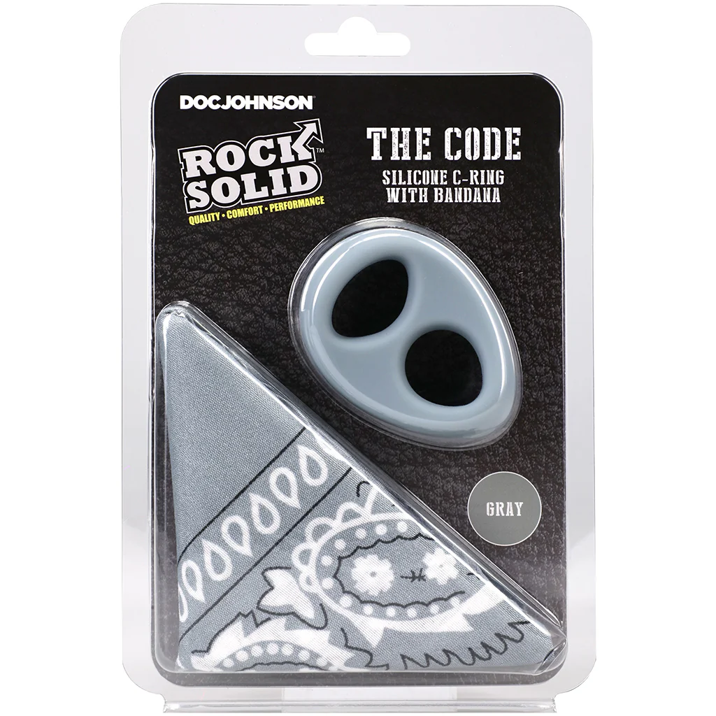Rock Solid The Code C-Ring and Bandana Set in Grey - Image 9