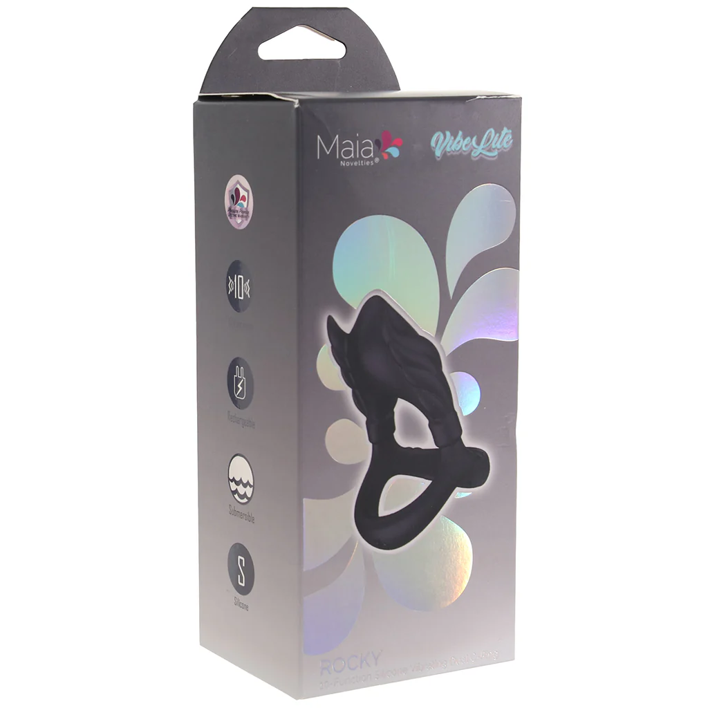 Rocky Silicone Vibrating Dual C-Ring - Image 9