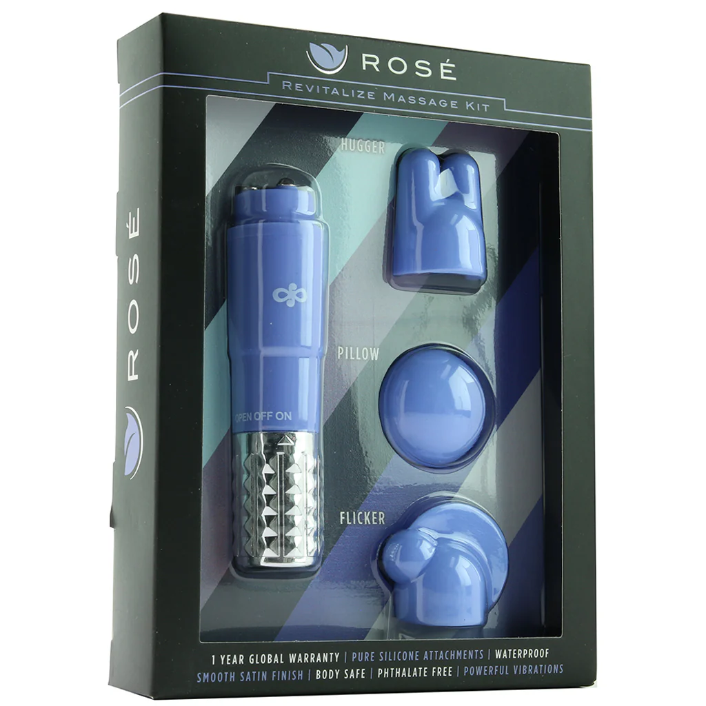 Rosé Revitalize Pocket Massage Vibe Kit in Periwinkle - Image 6