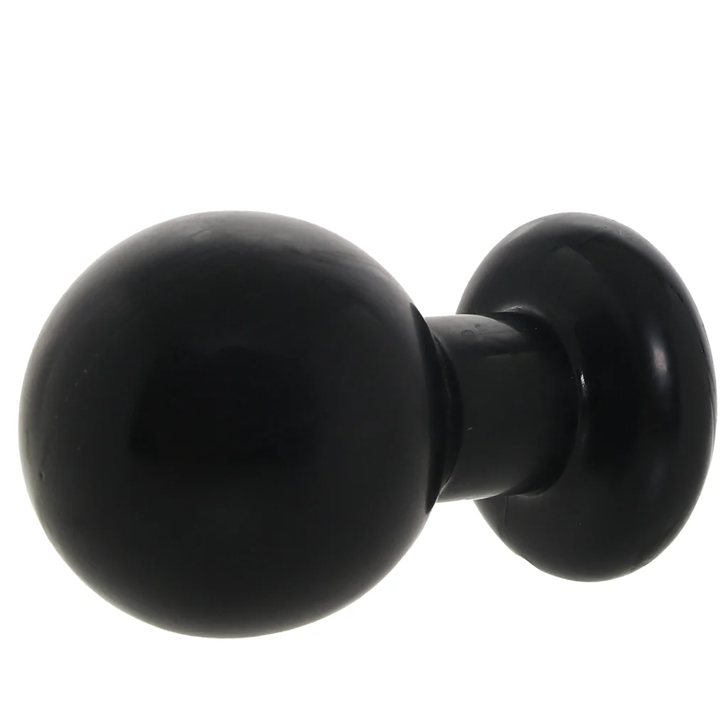 The Classic Large Round Butt Plug in Black - Image 3
