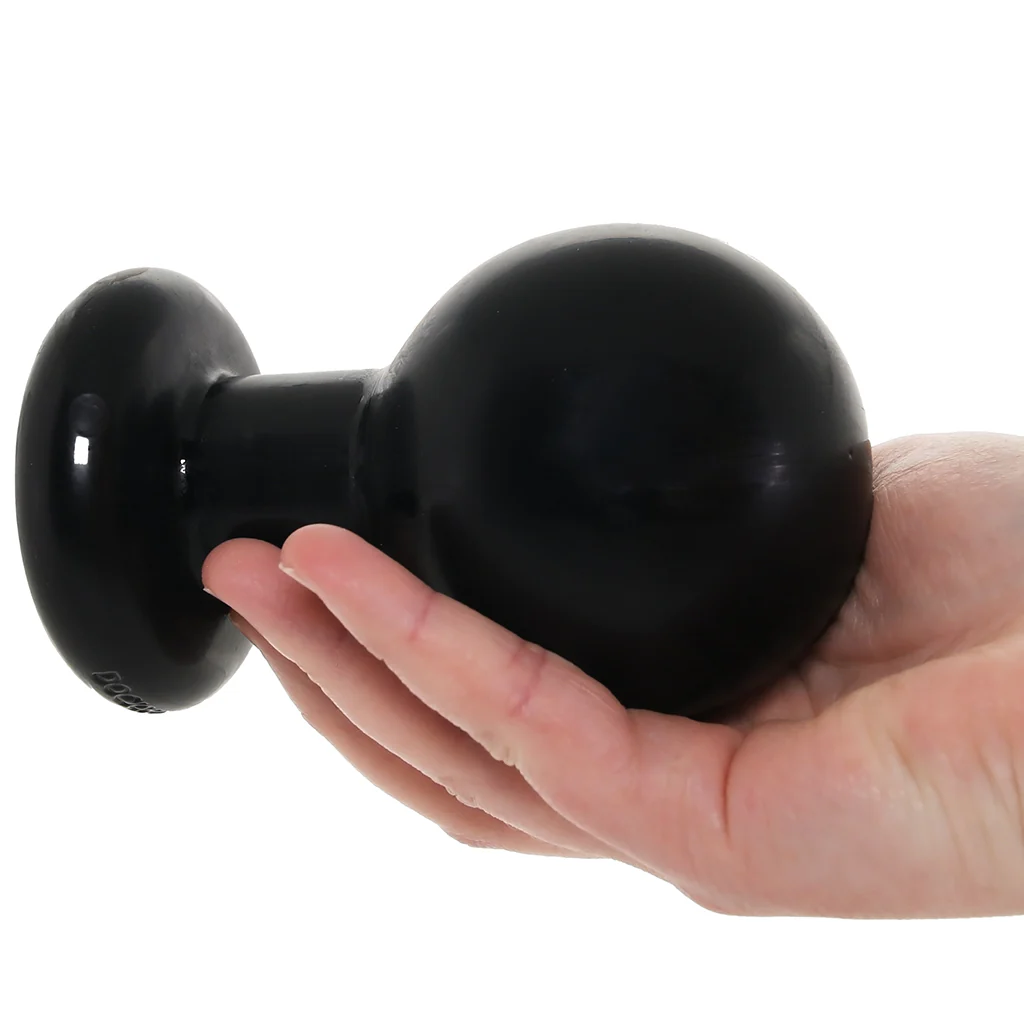The Classic Large Round Butt Plug in Black - Image 4