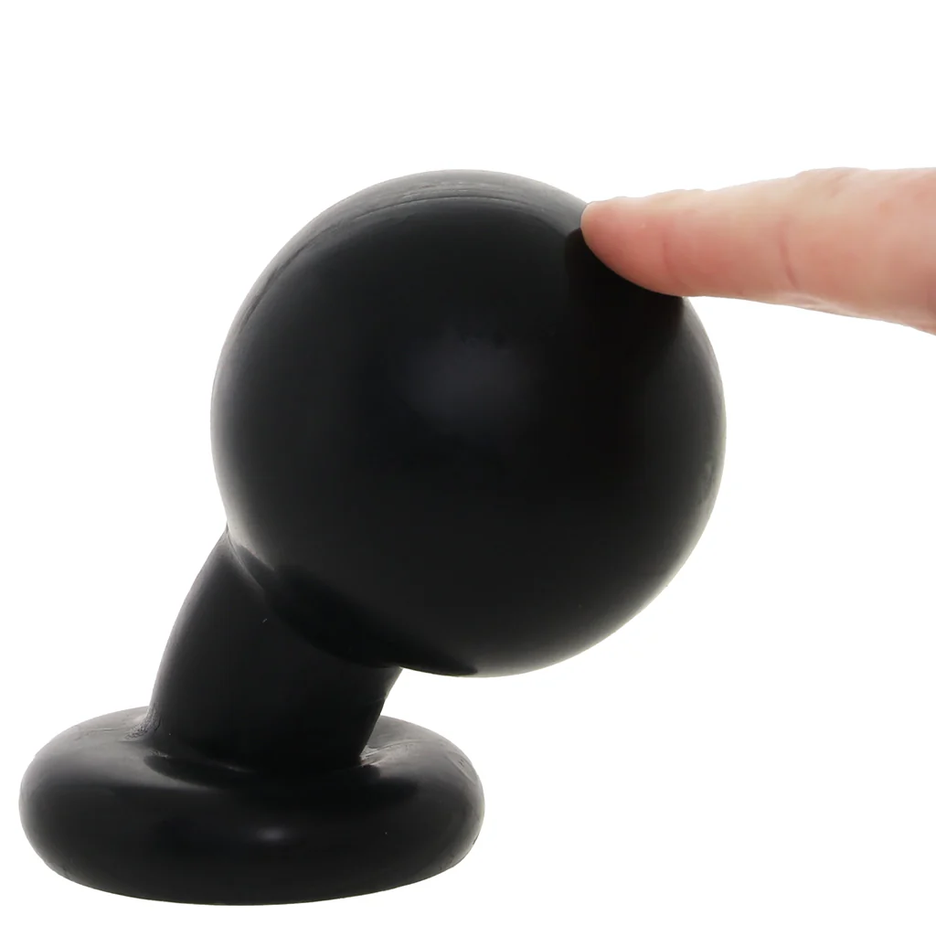 The Classic Large Round Butt Plug in Black - Image 7