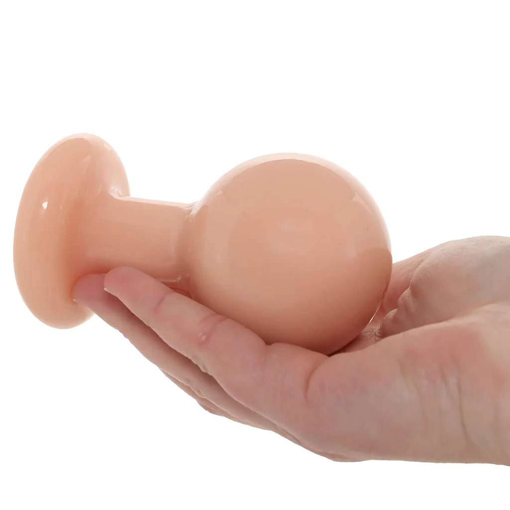 The Classic Medium Round Butt Plug in Cream - Image 4