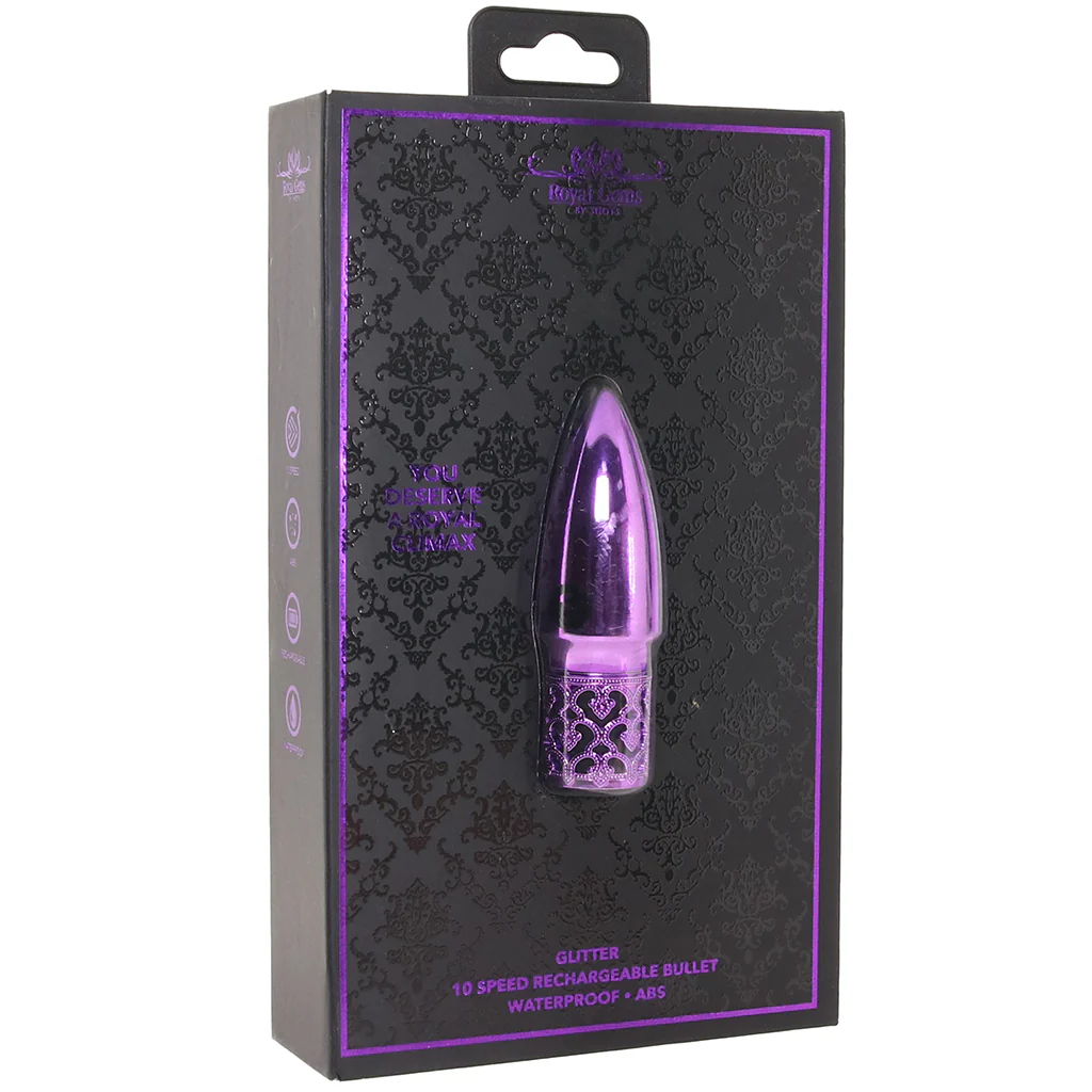 Royal Gems Glitter Bullet Vibe in Purple - Image 9