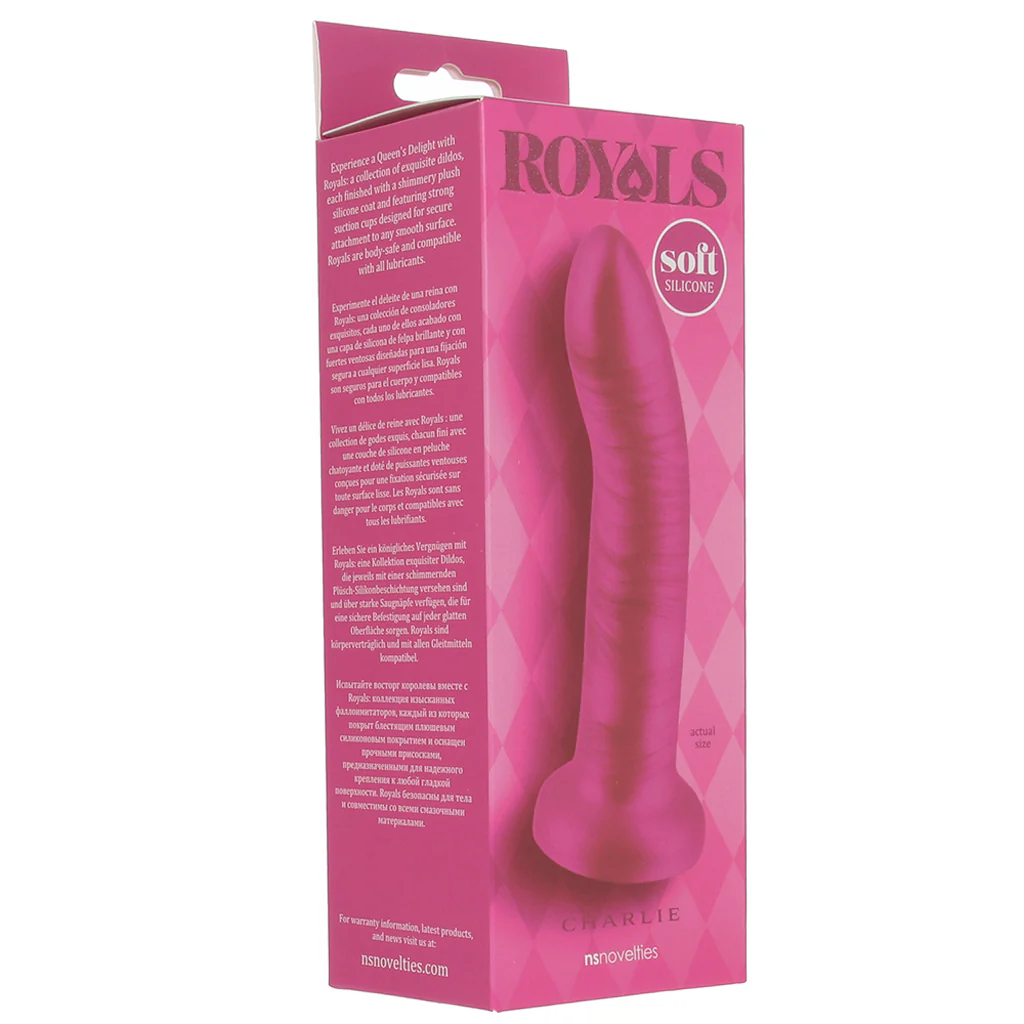 Royals Charlie 5 Inch Soft Silicone Dildo in Pink - Image 6