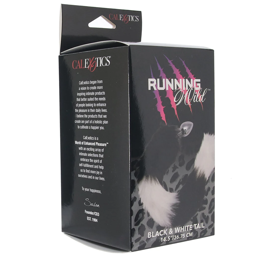 Running Wild Black & White Tail Plug - Image 6