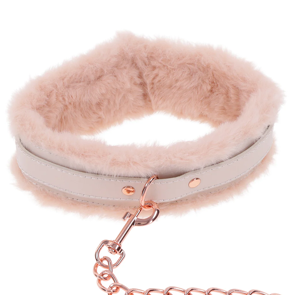 S&M Peaches 'n CreaMe Fur Collar and Leash - Image 5